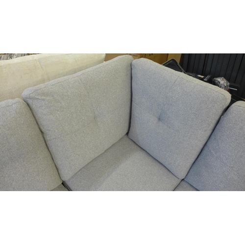 1526 - A grey upholstered corner sofa