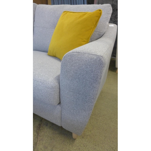 1526 - A grey upholstered corner sofa