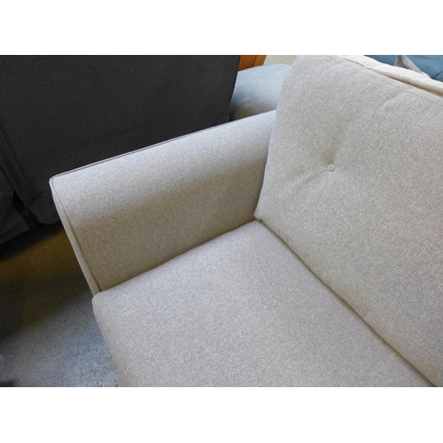 1527 - A grey upholstered three seater sofa