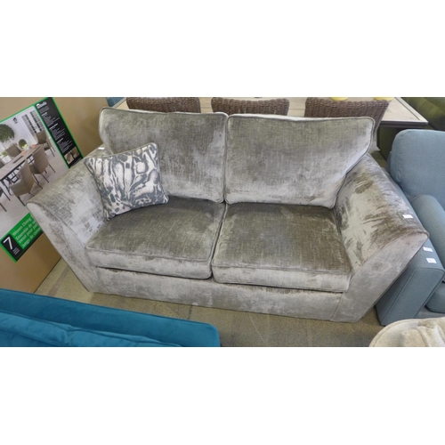 1533 - A mink velvet metal action sofa bed