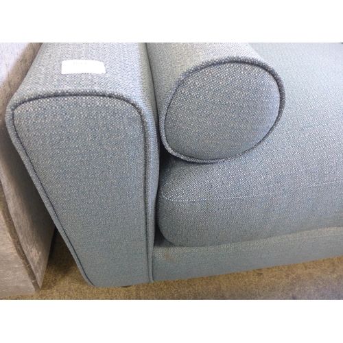 1534 - A duck egg blue upholstered three seater sifa