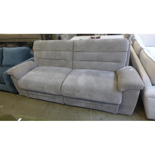 1540 - A mink velvet three seater sofa