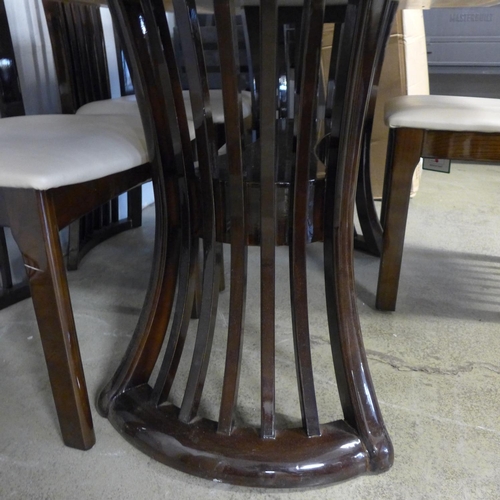 1565 - A marble effect dining table and four chairs