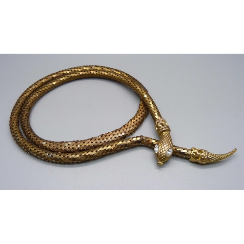 1004 - A belt in the form of a snake, 80cm