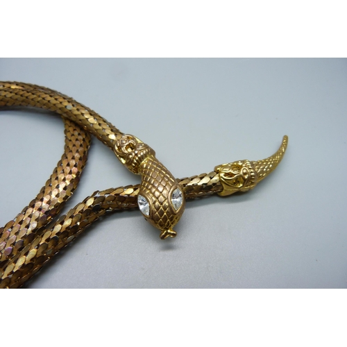 1004 - A belt in the form of a snake, 80cm