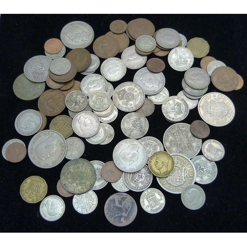 1018 - A collection of coinage including silver, 165g of 1920 to 1946 silver coinage