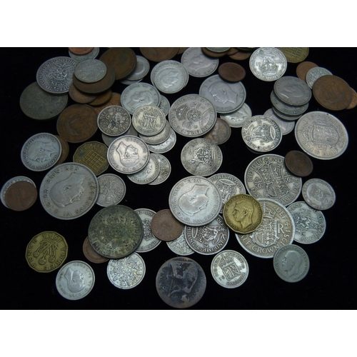 1018 - A collection of coinage including silver, 165g of 1920 to 1946 silver coinage