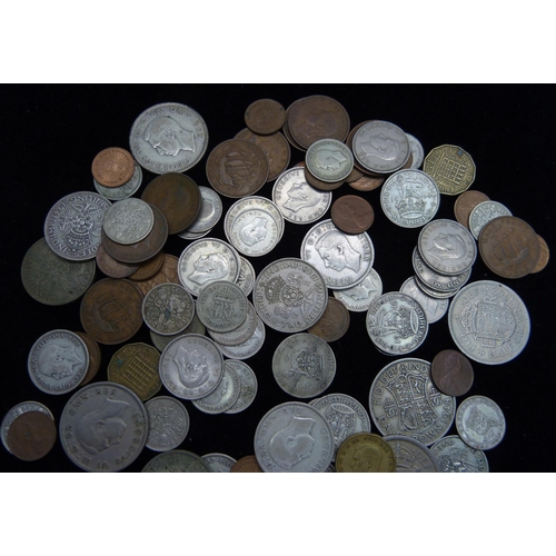 1018 - A collection of coinage including silver, 165g of 1920 to 1946 silver coinage