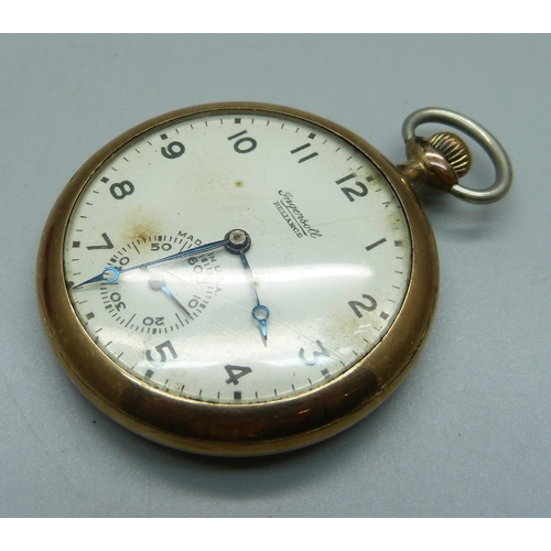 1020 - A vintage Ingersoll Reliance gold plated pocket watch