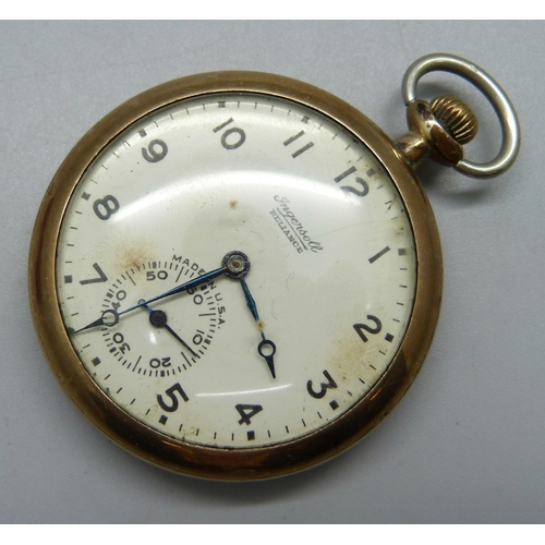 1020 - A vintage Ingersoll Reliance gold plated pocket watch