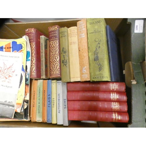 1090 - Two boxes of Warne books on various subjects, Fleetway Library, War, Battle Picture Library books an... 