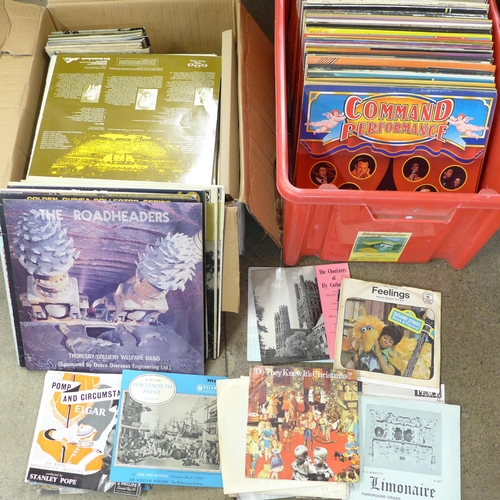 1119 - Two boxes of LP records and 7