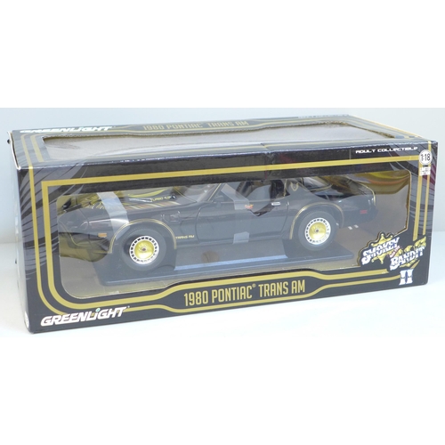 608 - A Greenlight 1980 Pontiac Trans Am Smokey and The Bandit II car, boxed