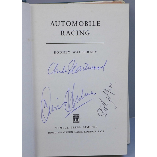 623 - A 1962 motor racing book signed by Mike Hailwood, Stirling Moss and Denny Hulme