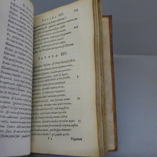 630 - One volume: D. Junii Juvemalis et A. Perssi Flacci 'Satyrae', 1742