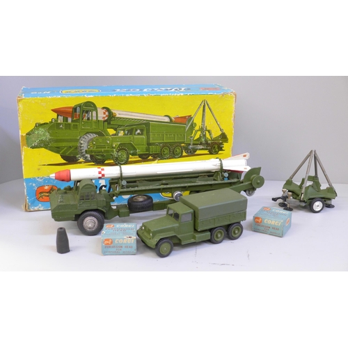 655 - A Corgi Major Toys No. 9 Gift Set; a Corporate missile, erector vehicle, launcher and tow truck