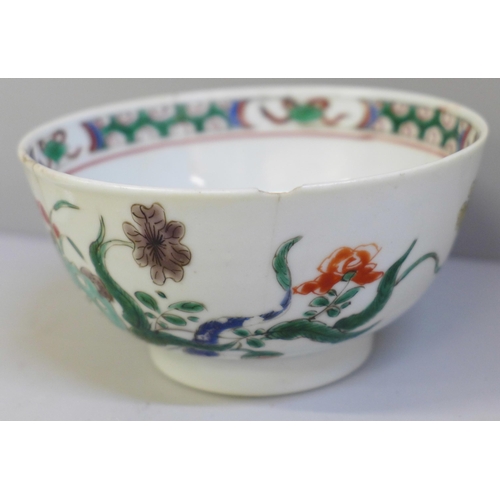 664 - Two Chinese bowls, both a/f