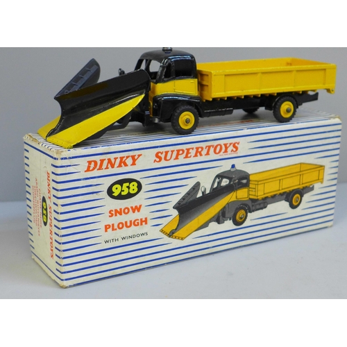 667 - A Dinky Supertoys Snow Plough, no. 958, boxed