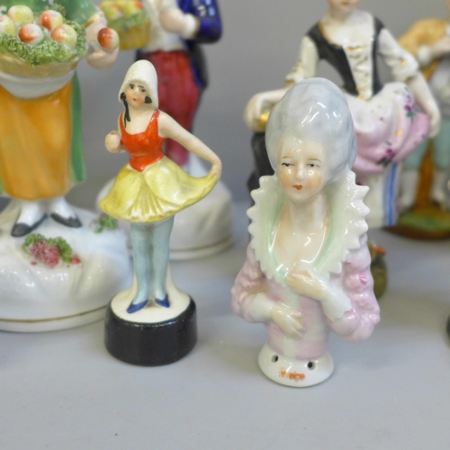 671 - 19th Century British and Continental porcelain and pottery figures etc., some a/f   **PLEASE NOTE TH... 