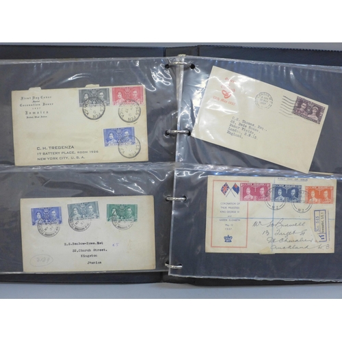 673 - Stamps; an album of forty King George VI Commonwealth first day covers