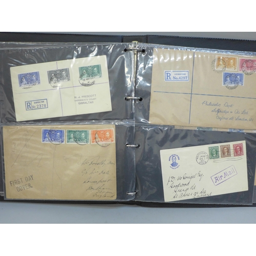 673 - Stamps; an album of forty King George VI Commonwealth first day covers