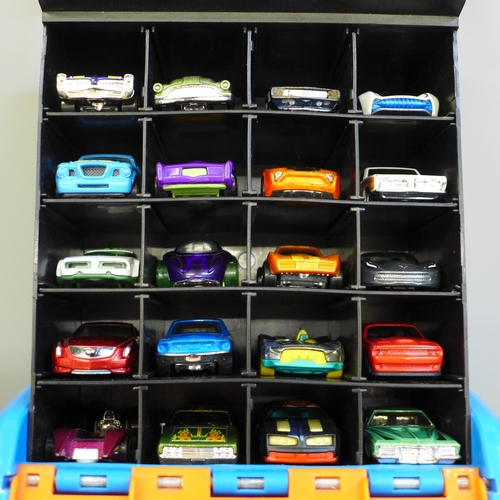 682 - Two cases containing Hot Wheels cars