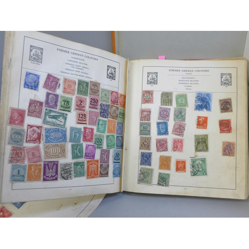 706 - Three stamp albums, GB, Australia, Canada and world stamps, etc.