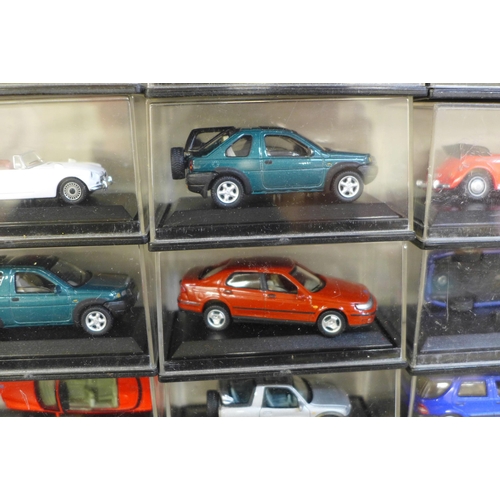 727 - Motoring; a box of twenty-four collectable cars and two Dinky Toys die-cast aeroplanes