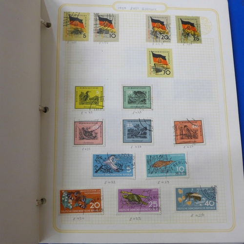 733 - Stamps; a box of stamps, covers, etc.