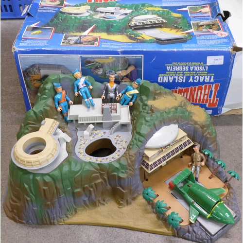 A Matchbox Thunderbirds Tracy Island boxed Thunderbird 3 and 4