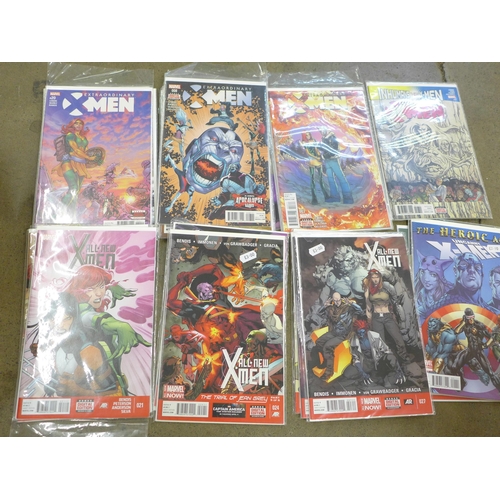 797 - Fifty assorted Marvel X-Men comics, majority bagged and boarded, most in mint condition