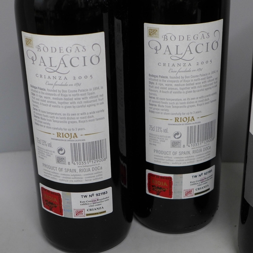 823 - Six bottles, Rioja Crianza, Bodegas Palacio, 2005