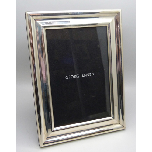 861 - A Georg Jensen silver photograph frame, hallmarked Sheffield 2015, 14.5cm wide, boxed