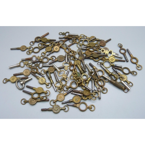 991 - A collection of antique pocket watch keys