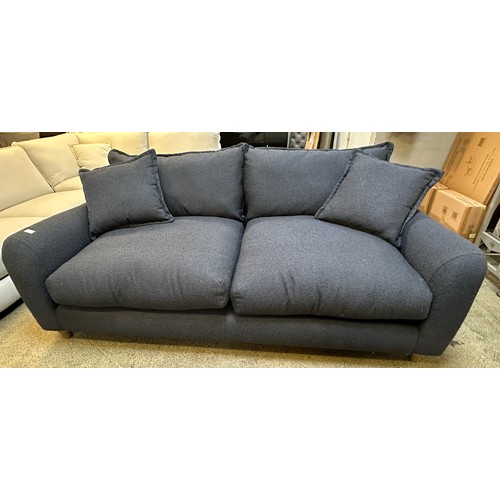 1541 - A Barker and Stonehouse midnight blue upholstered three seater sofa RRP 1899