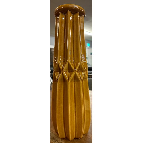 1374 - A Seville tall ochre vase, H 41cms (2234915)   #