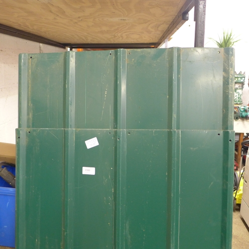 2380 - 14 green tin sheets, unused