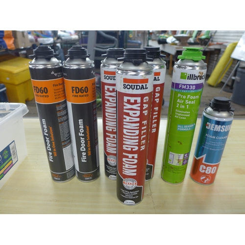 2325 - 2 Cans of F060 Fire Rated Fire and Acoustic Door Foam, 3 cans of Soudal Gap Filler Expanding Foam, a... 