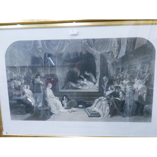 315 - A C.W. Sharpe engraving; Hamlet, The Final Scene, framed