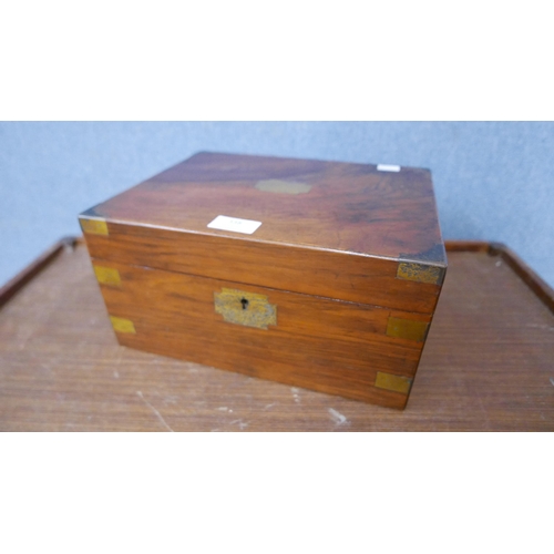 338 - A Victorian walnut writing slope