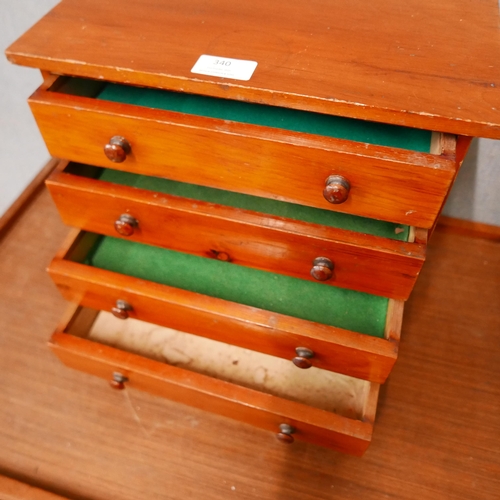 340 - A small Victorian style pine apprentice chest of drawers