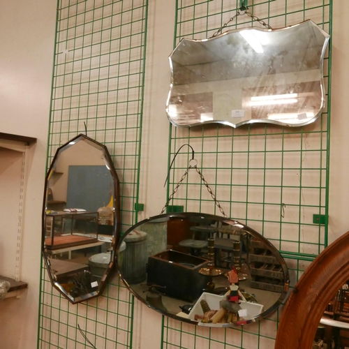 349 - Three Art Deco mirrors