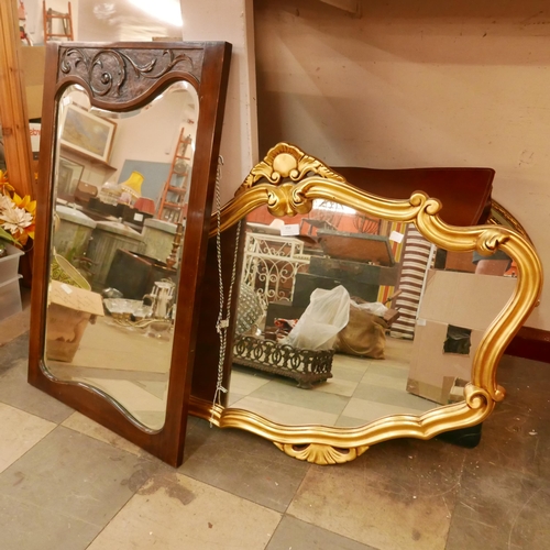 350 - Two gilt framed mirrors