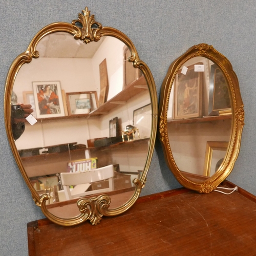 356 - Two gilt framed mirrors