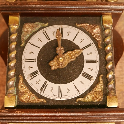 382 - A Dutch mahogany and brass wall clock