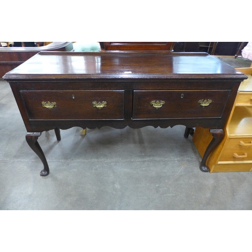 98 - A George III oak two drawer dresser