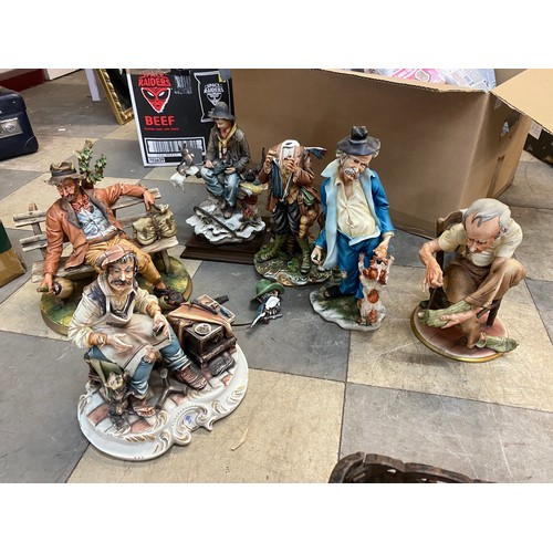 348A - Assorted Italian Capodimonte figures, one a/f