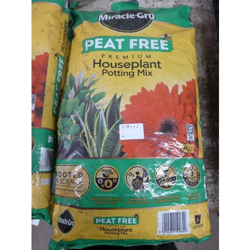 2247 - Four 10 ltr bags of Miracle-Gro Peat Free Premium House Plant Potting Mix