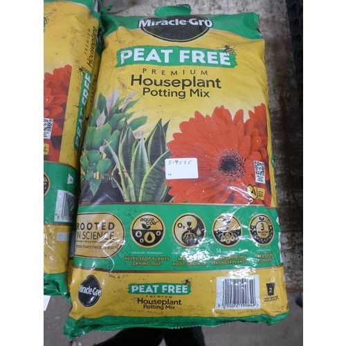 2248 - Four 10 ltr bags of Miracle-Gro Peat Free Premium House Plant Potting Mix