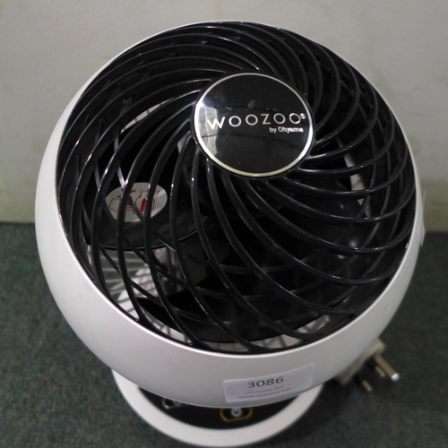 3086 - Iris Woozoo Matte White Fan no Remote (306-122) * This lot is subject to VAT